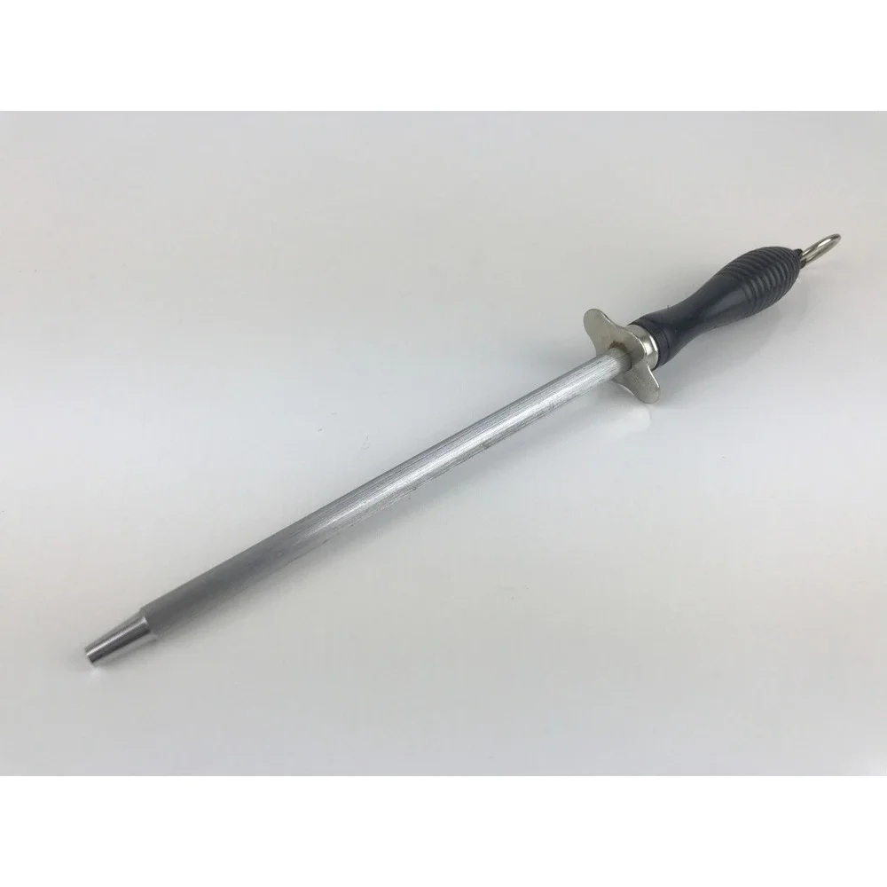 Unbranded Knife Sharpening Honing Steel Rod Kitchen Black Composite‎ Handle